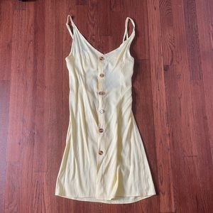 Yellow beach coverup and sundress
